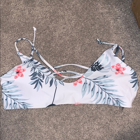 Topical Print Bikini Top - Picture 3 of 4